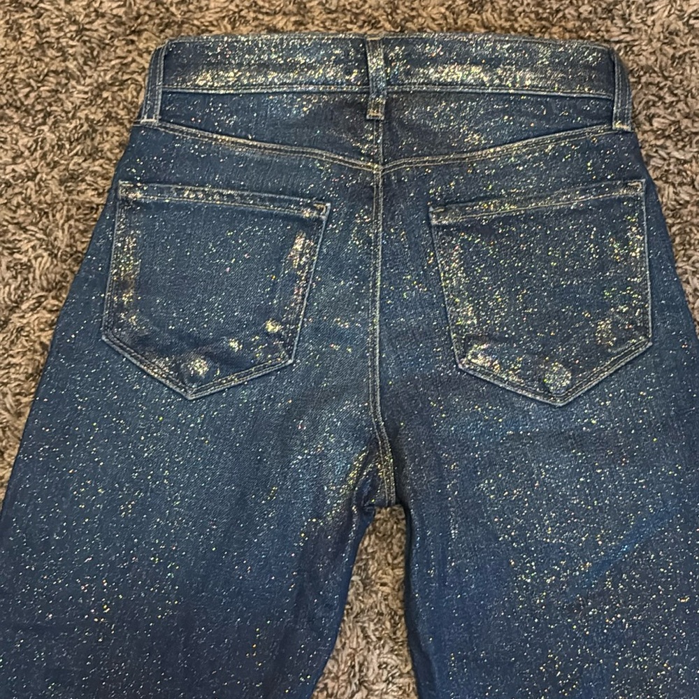 L’AGENCE El Matador Fremont women’s  Glitter Coated skinny Jeans 23 NWOT - Picture 8 of 8
